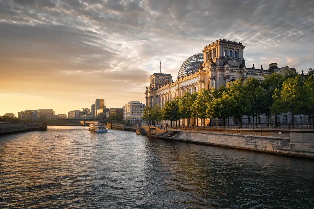Architecture historique et contemporaine dans une grande ville allemande