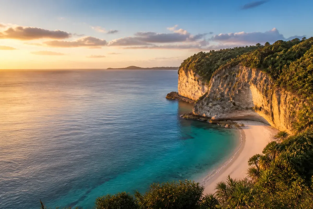 Côte australienne bordée d’eau turquoise et de végétation tropicale