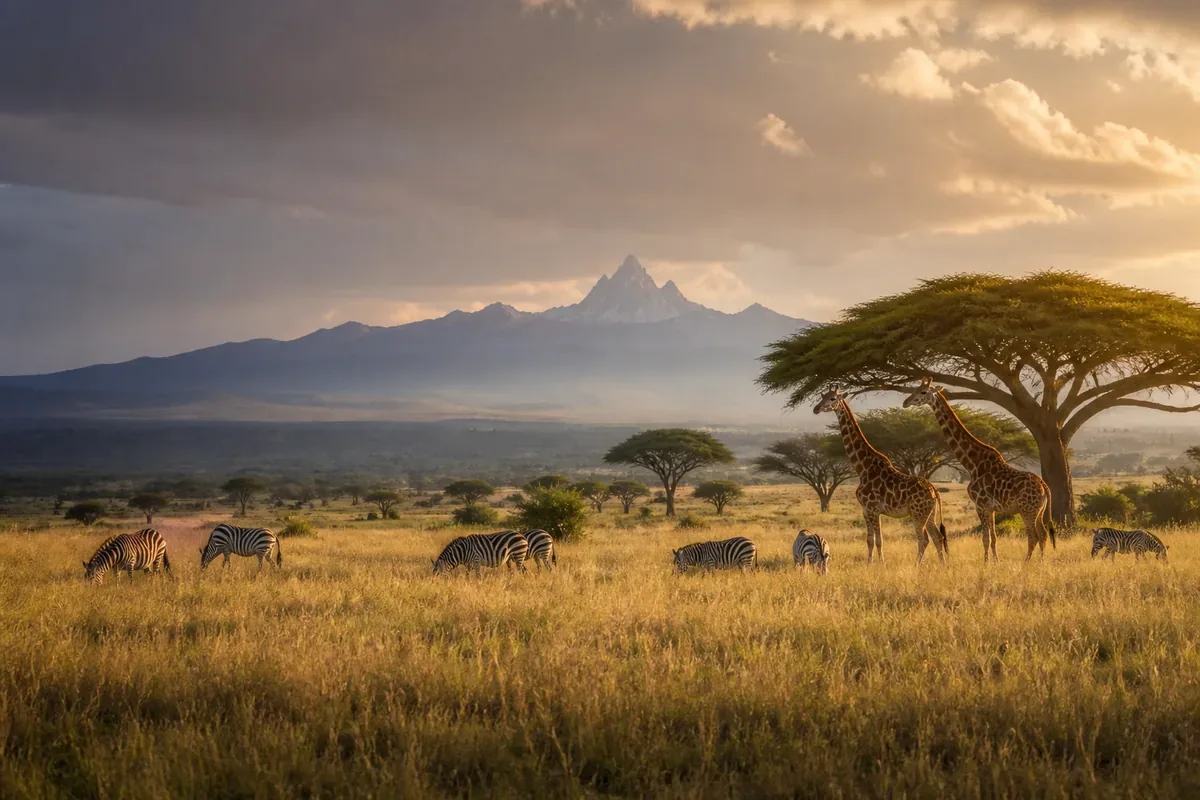 Faune sauvage dans la savane au Kenya