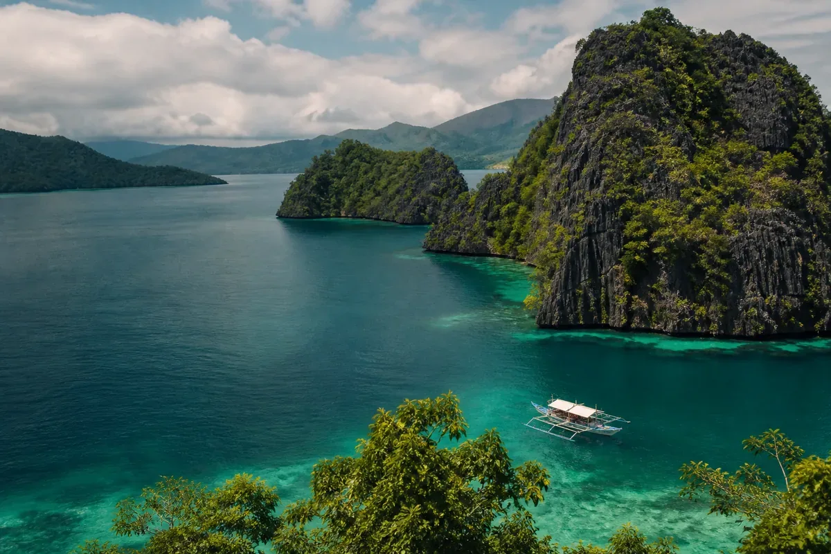 Lagons et îles calcaires aux Philippines