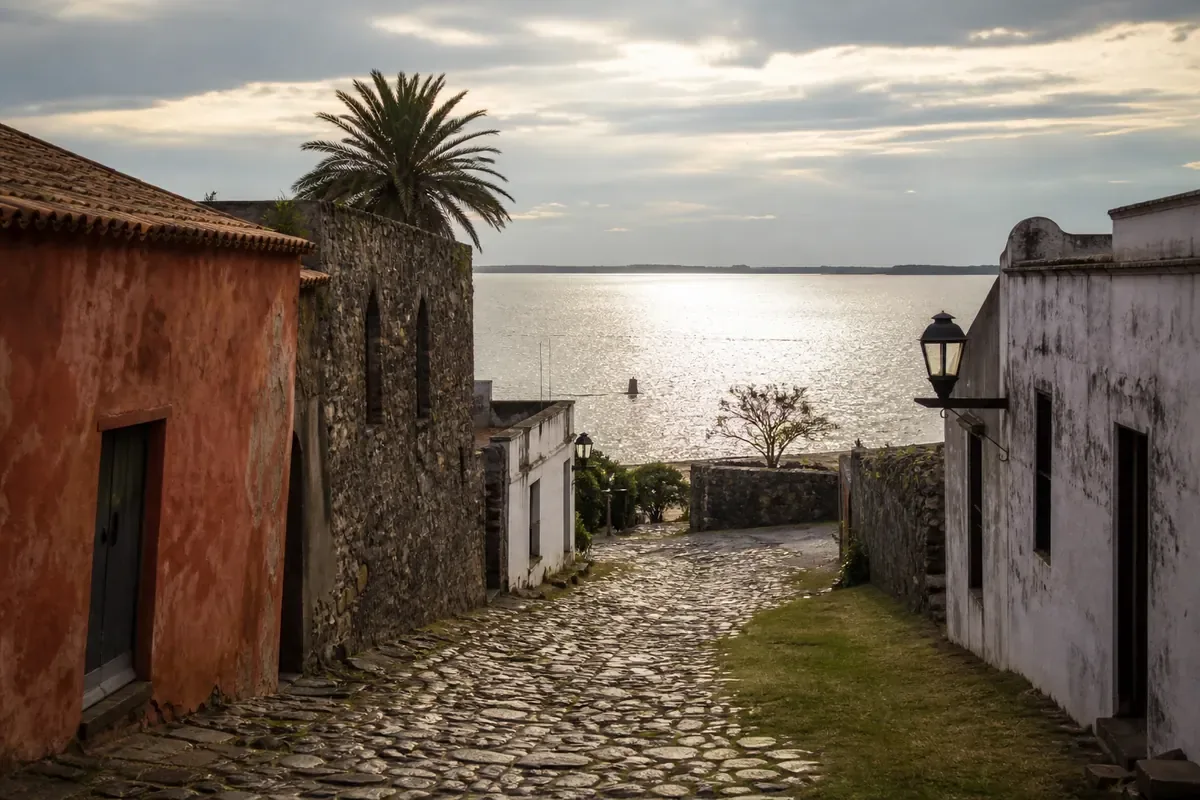 Quartier historique de Colonia del Sacramento au bord du Río de la Plata