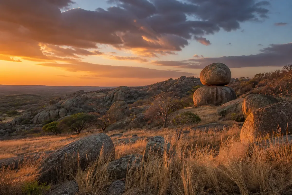 Formations granitiques des collines de Matobo au Zimbabwe