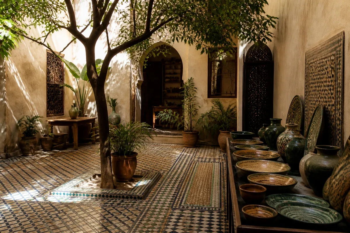 Cour d’artisan à Marrakech